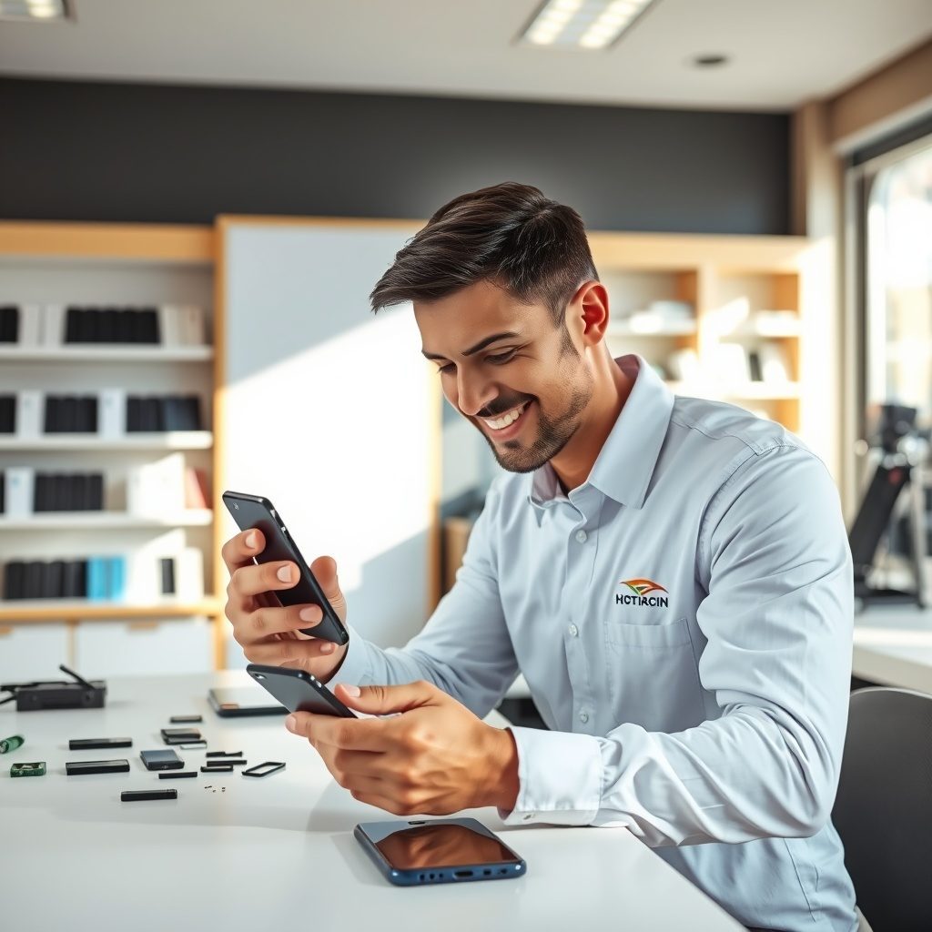 Reparo de dano por água em smartphone